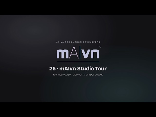 mAIvn Dev Tutorials #25: mAIvn Studio Tour
