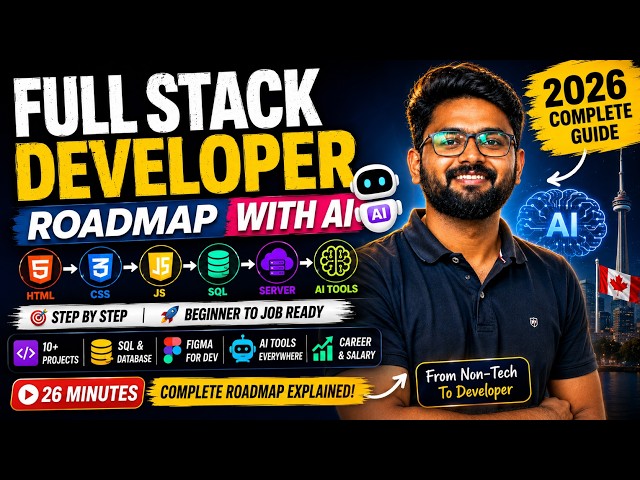 Full Stack Development Roadmap 2026 with AI | Complete Beginner Guide