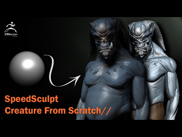 Creature SpeedSculpt From Scratch | ZBrush Monster Sculpt Timelapse