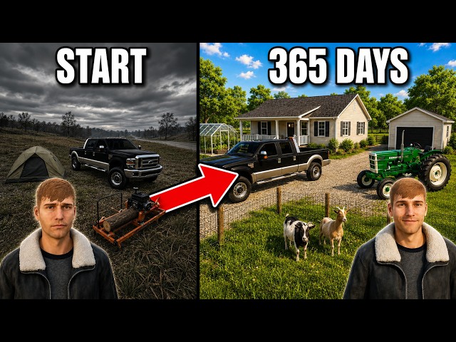 I SPENT 365 DAYS BUILDING MY FARM FROM NOTHING