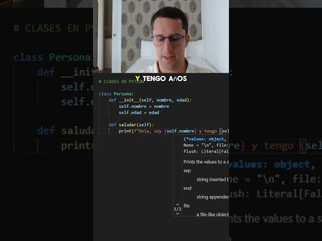 Día 11 de 13: Así se crean Clases en Python (y objetos también). #python #codigo #programacion