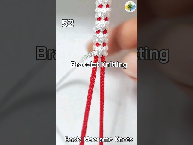 #52 Bracelet Knitting Tutorial, Macrame #shorts #macrametutorial #tricks #craftideas