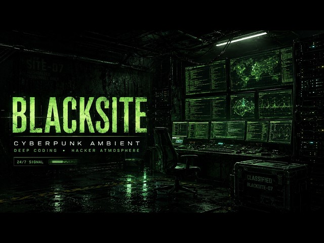 🔴 BLACKSITE 💀 Cyberpunk Ambient • Deep Coding & Hacker Atmosphere
