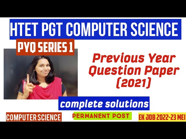 #1 HTET PGT COMPUTER SCIENCE 2021 PYQ SERIES 1// NS CLASSES