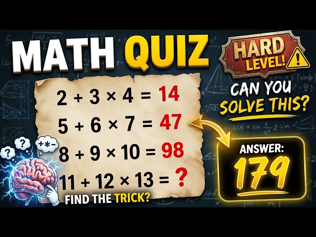 Math Quiz Challenge 🧠 | Test Your Quick Math & Mental Math Skills!