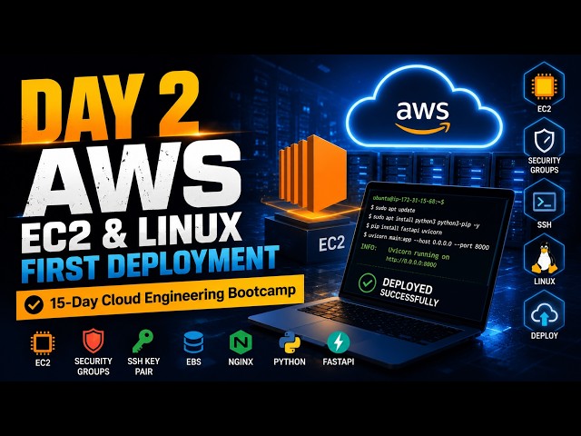 AWS Day 2: Launch Your First EC2 Instance | Ubuntu, SSH, Security Groups & FastAPI Deployment