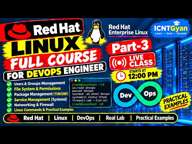 Linux For DevOps In One Shot | Complete Beginners to Advanced Linux (Hindi) | ICNT Gyan Part-3