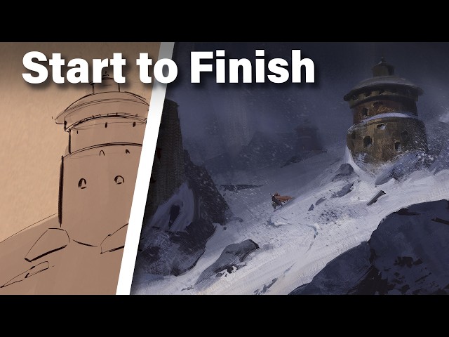 How I Paint Environment Concept Art ( Digital Painting Tutorial )