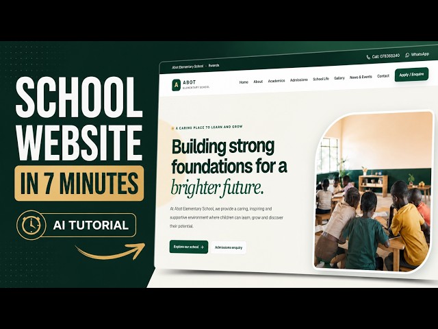 ChatGPT Built This School Website in Minutes 😳.  Full Tutorial