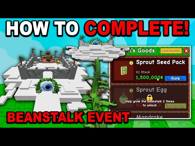 How to do BEANSTALK EVENT!! | Grow a Garden Roblox Update