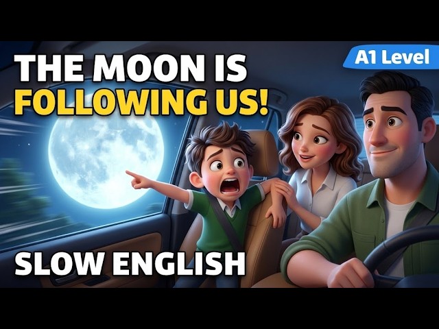 The Moon is FOLLOWING Us! 🌙 Jack Panics! | English Listening Practice Level A1