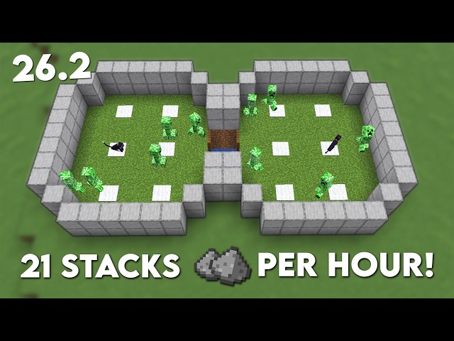 Minecraft Easy CREEPER Farm 26.2 Tutorial - 21 stacks Gunpowder Per Hour