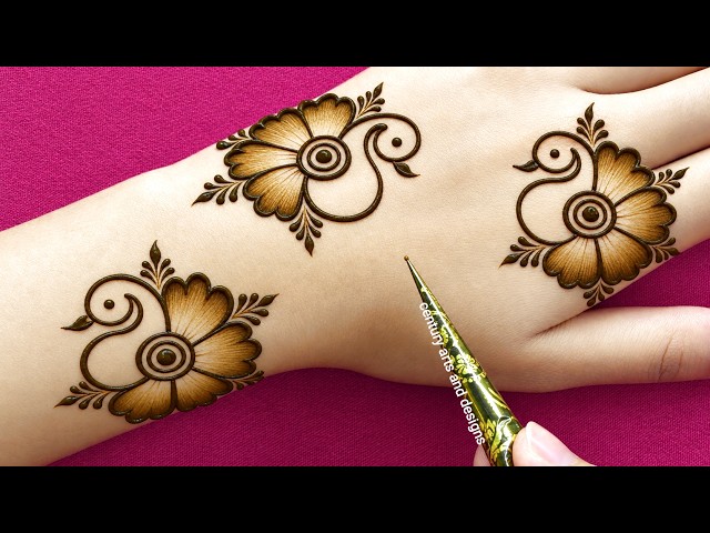 Easy stylish back hand mehandi | Latest mehndi ki design | Simple mehndi | Mehndi design | Mehndi