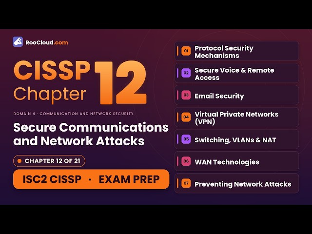 CISSP Chapter 12: Secure Communications & Network Attacks (1-Hour Course) | RooCloud