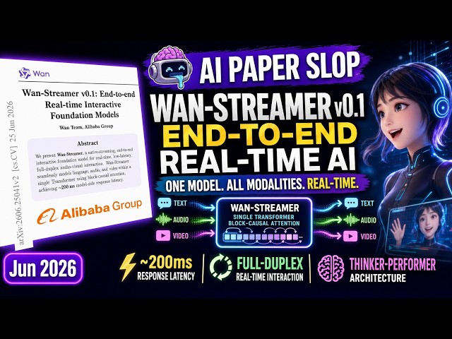 Wan-Streamer v0.1: End-to-end Real-time Interactive Foundation Models (Jun 2026)