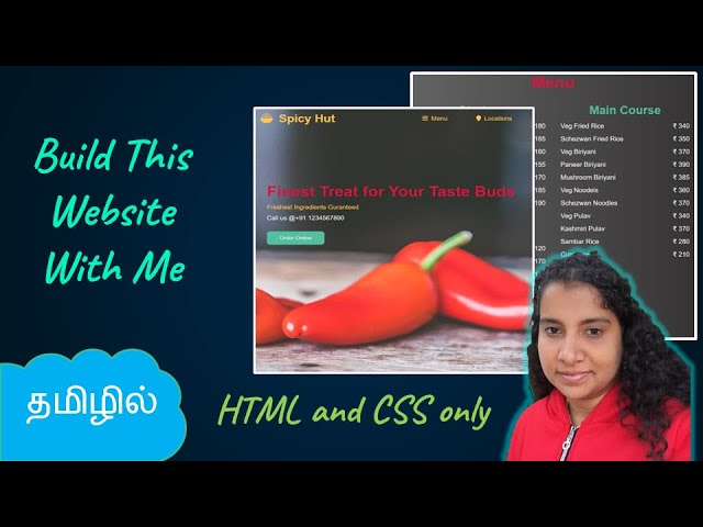 Building A Fully Responsive Restaurant Website| HTML and CSS Project | Logic First Tamil