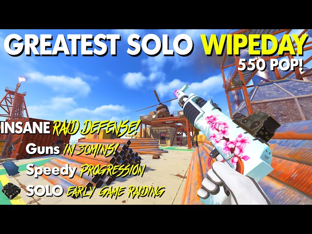 16,000HR SOLO WIPE DAY DOMINATION into MASSIVE RAID DEFENSE | Rust