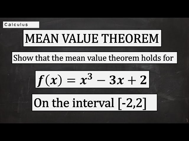 Mean Value Theorem