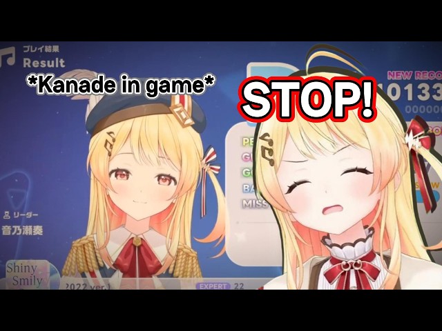Kanade cringing so hard when hearing her voice in Hololive Dreams