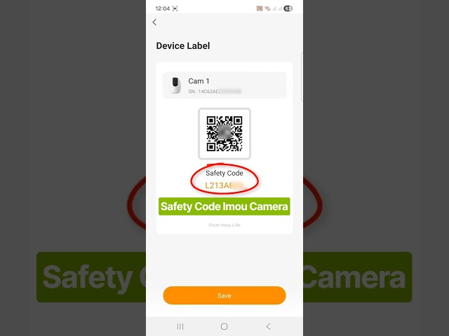 How to get the safety code for Imou camera #shorts #trending #viral
