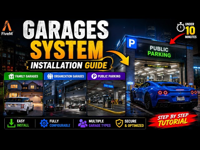 How to Install FiveM Garage Script | Public, Family & Organization Garages (QBCore)
