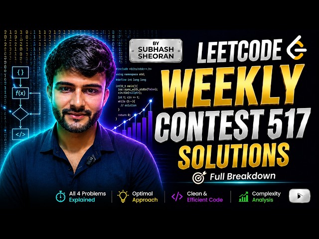 LeetCode Weekly Contest 517 | Solutions & Explanation | C++ | All Problems