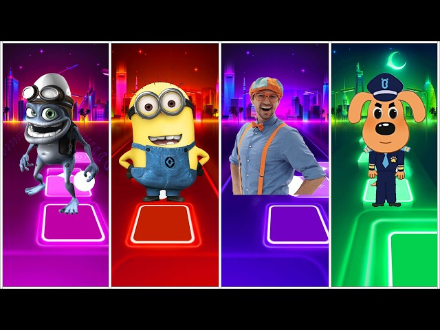 Crazy Frog - Minions - Blippi - Sheriff Labrador - Tiles Hop EDM Rush