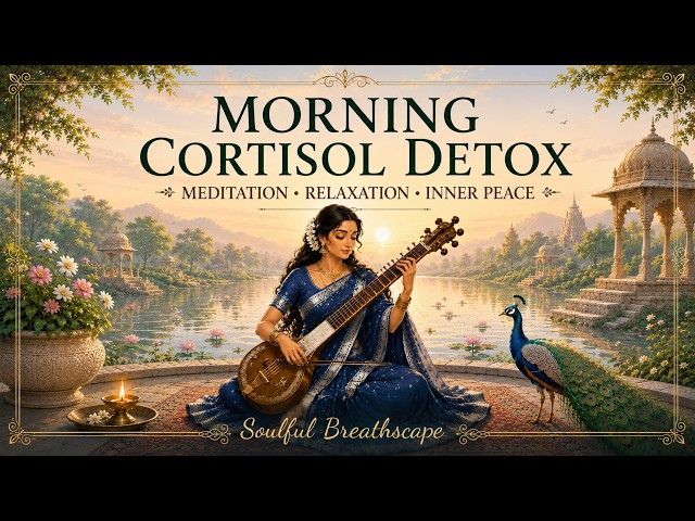 Morning Cortisol Detox 🌅 432 Hz | Morning Grace • Raag Bhairavi for Stress Relief & Inner Peace