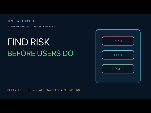 Software Testing for Beginners — Find Risk Before Users Do