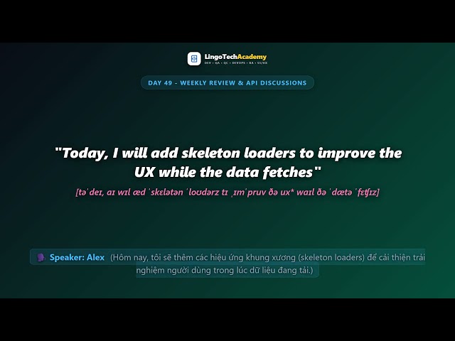 🚀 Day 49 - Weekly Review & API Discussions | English for Frontend Developers