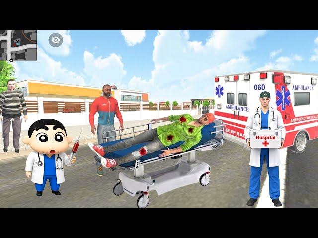 😰💥Jack had an accident 😡😭 Shinchan Doctor 💉Indian Theft Auto Simulator Game 🎯
