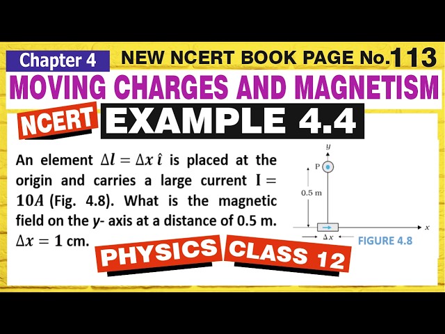 Example 4.4 🔥 Class 12 Physics ✅ Chapter 4 Moving Charges and Magnetism | NCERT Solutions