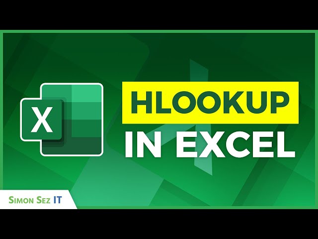 How to Use HLOOKUP in Excel