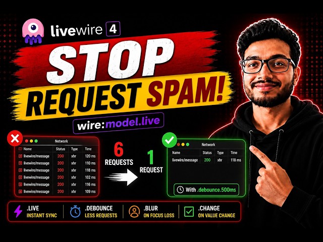 Stop Request Spam: Livewire 4 wire:model Modifiers | Ep 10