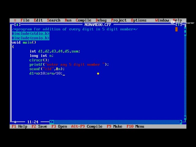 program for addition of every digit in given number #basic c program tutorial for beginners #cpp #c