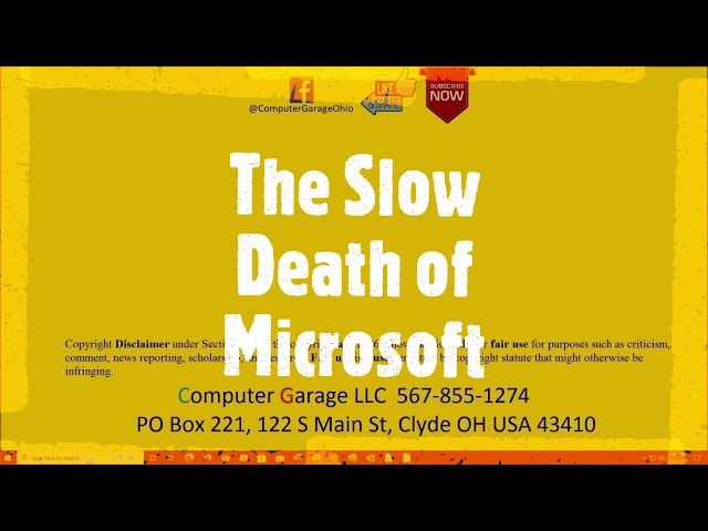 The Slow Death of Microsoft