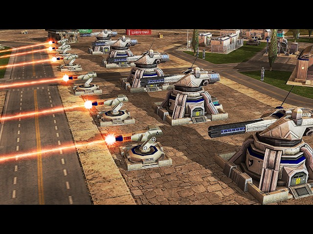 USA High Tech vs USA Air Force - Command & Conquer Generals Operation Firestorm