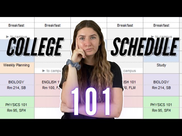 College Schedule 101 | Freshman Year Schedule Advice + Tips