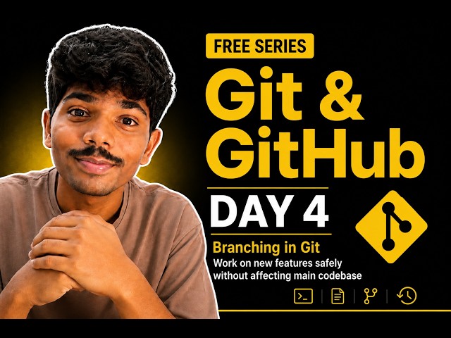 DAY 4 - Git & Github Series | Branching in git ⁨@gowithysh⁩