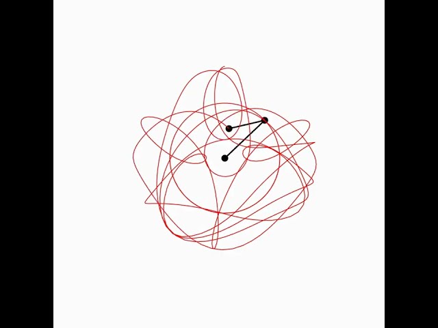 Double pendulum chaotic Animation in MATLAB #chaotic #pendulum #matlab