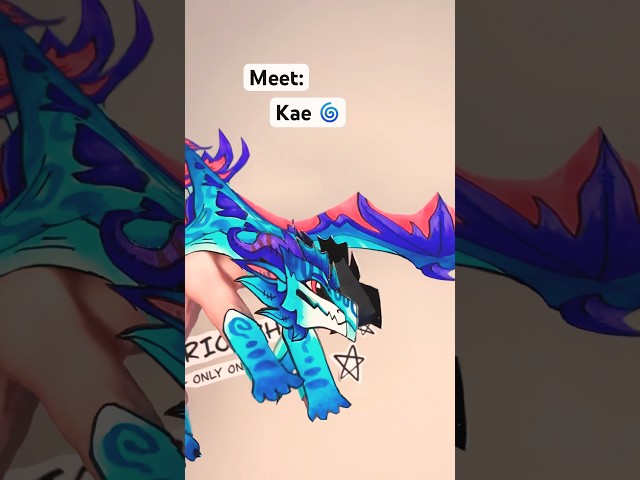New BABY dragon!! // TUTORIAL IN DESC // #dragonpuppets #dragon #papercrafts #dragontuber #art