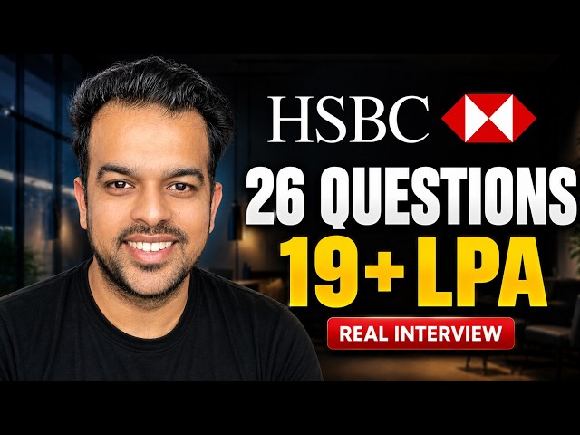 HSBC Java Interview Experience | 19+ LPA | Real Scenario-Based Questions
