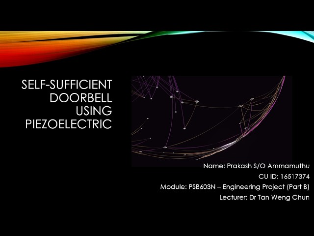 Engineering Project: Self-Sufficient Doorbell Using Piezoelectric
