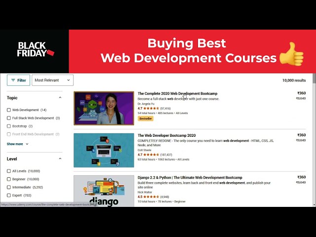 Best Web Development Courses On Udemy Black Friday