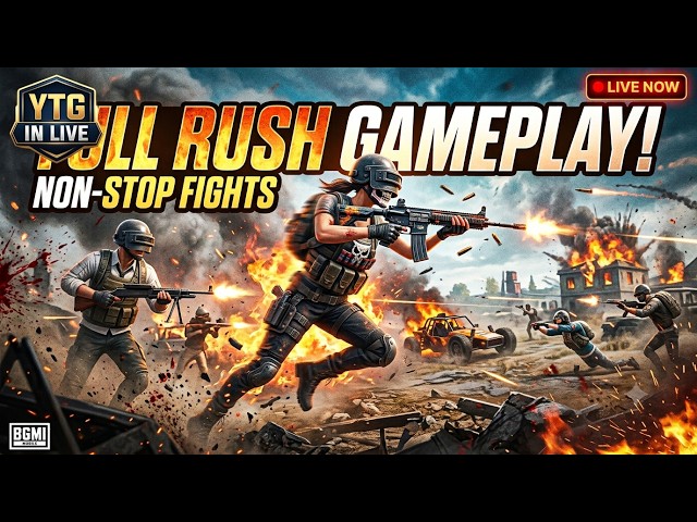 NO MERCY FULL RUSH! 💥 Unstoppable Squad Wipe Gameplay | BGMI Live Stream