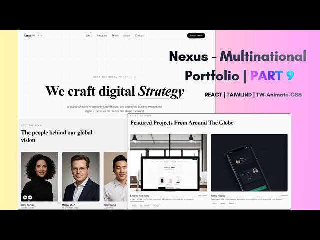 Build a Modern Portfolio with ReactJS and TailwindCSS | Part 9