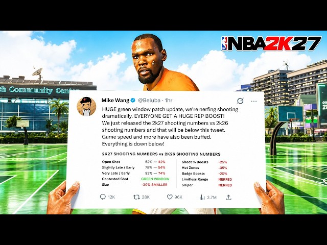 NBA2K27 JUST GOT A HUGE SHOOTING GREEN WINDOWS PATCH UPDATE… GAMEPLAY CHANGED! 😱