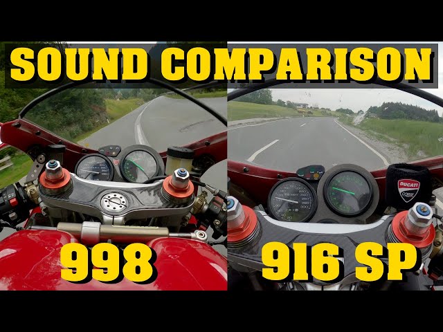 DUCATI 916 SP vs 998 | Sound Comparison | Termignoni | BOS Exhaust