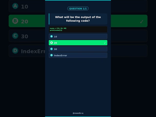 Python Lists – Basics Quiz - Quiz