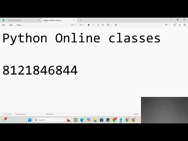 PYTHON ONLINE CLASSES 8121846844